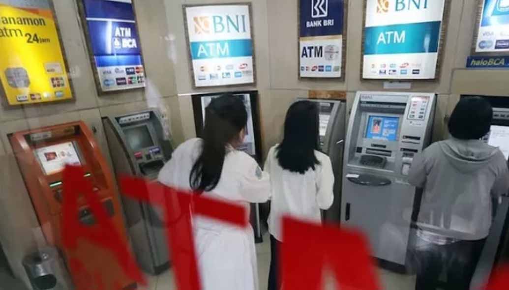 Ilustrasi mesin ATM.