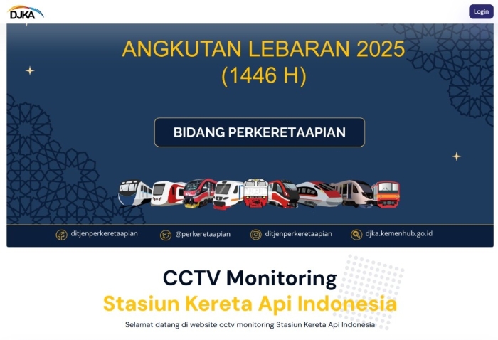Masyarakat bisa memantau arus mudik Lebaran 2025 melalui CCTV Stasiun yang disediakan DJKA Kemenhub.