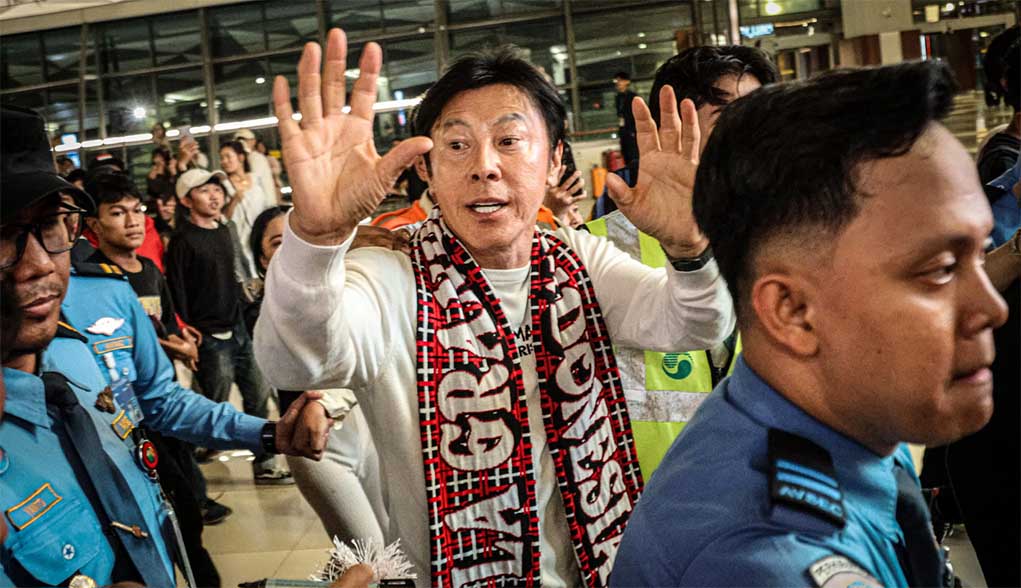 Shin Tae-Yong, Mantan Pelatih Timnas Indonesia asal Korea selatan. (Hanung Hambara/Jawa Pos)