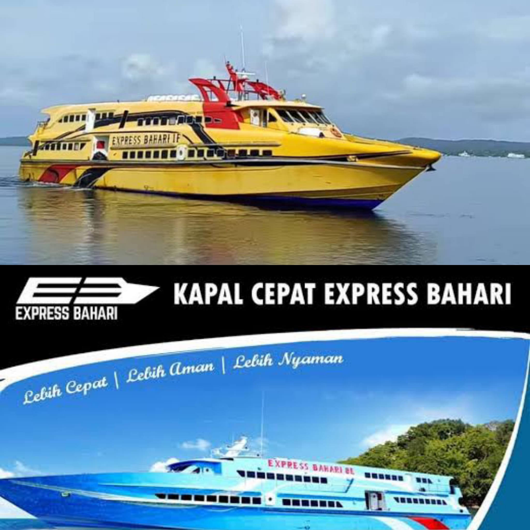 KM Expres Bahari 1F yang rencananya akan digunakan untuk pelayaran rute Banyuwangi-Denpasar. (Facebook.com/Info Pelayaran NTT)