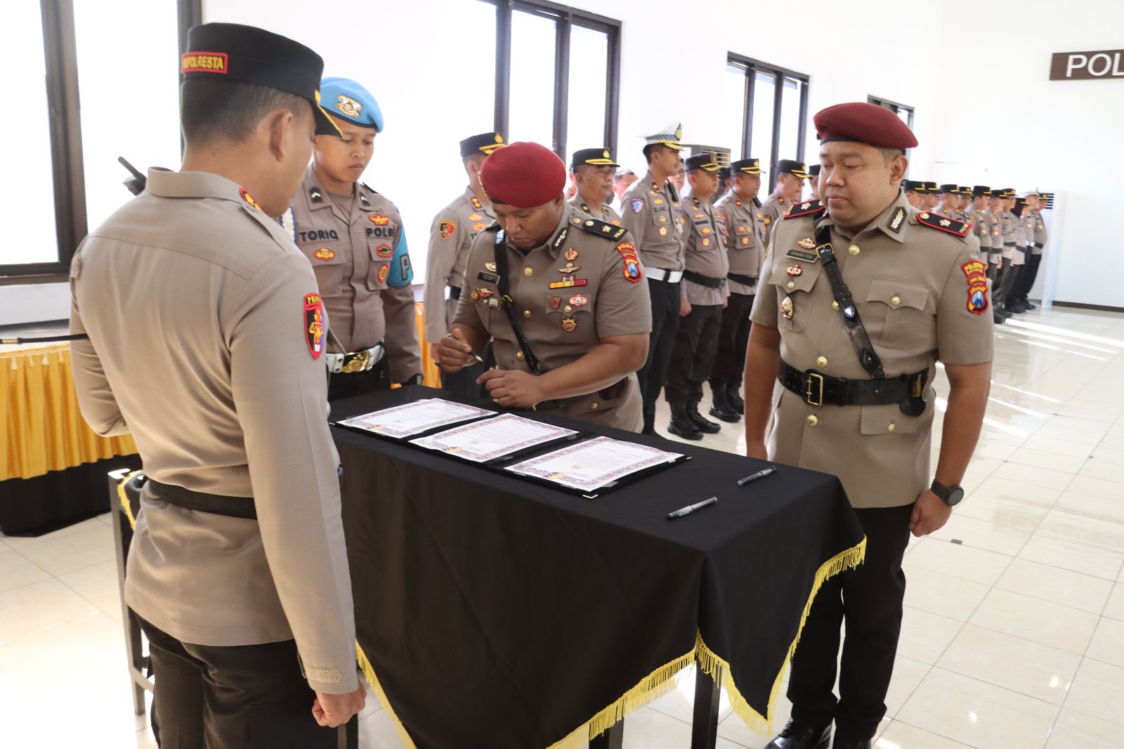 Polresta Banyuwangi gelar sertijab Kasatreskrim dan Kasatpamobvit.