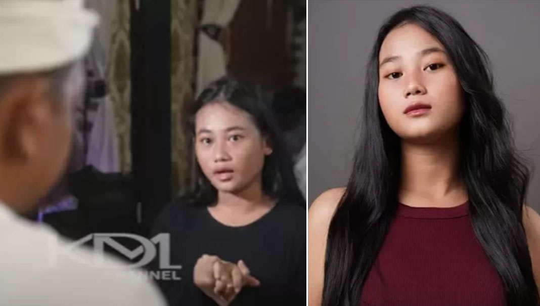 Gubernur Jawa Barat Dedi Mulyadi saat berbincang dengan Aura Cinta (kanan). (YouTube Kang Dedi Mulyadi Channel dan instagram @iam_auracinta)