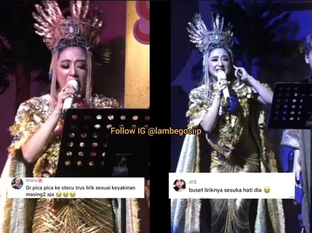 Dewi Persik menuai kritik usai ubah lirik lagu populer secara tidak tepat.