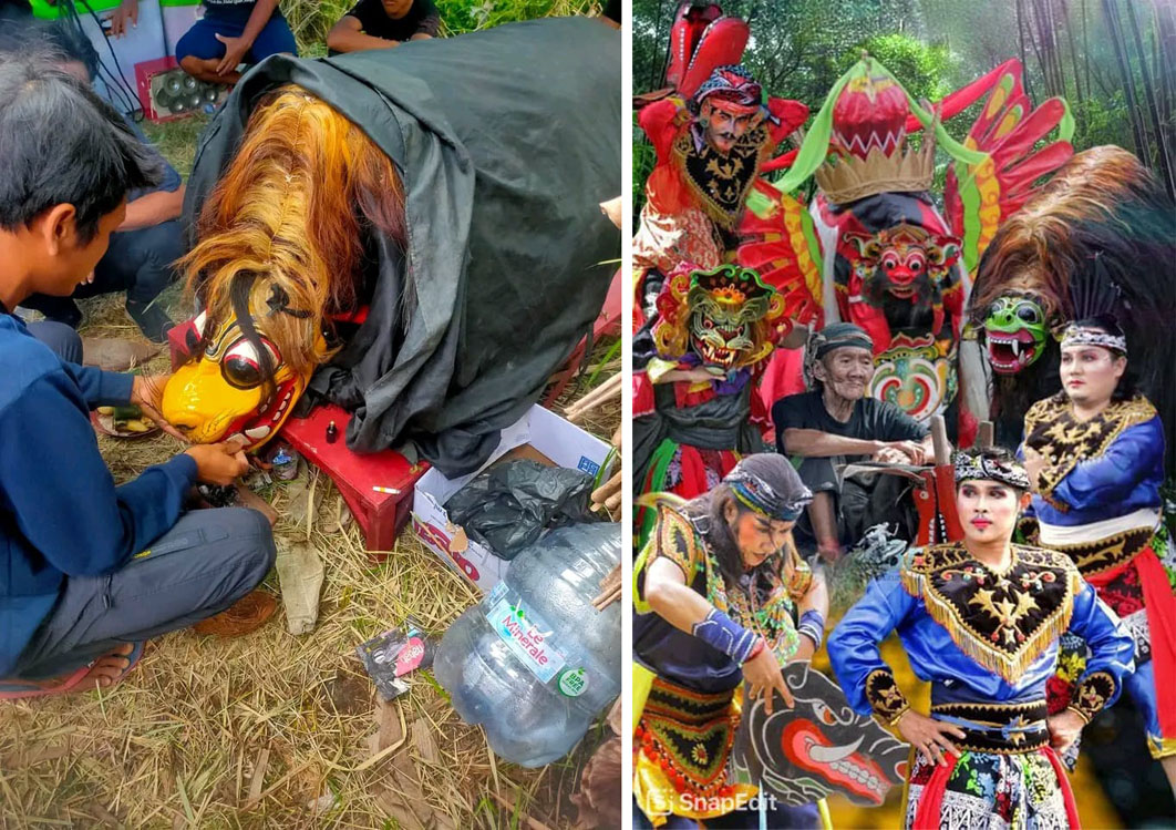 PERTUNJUKAN: Anggota jaranan Campursari Sidodadi Baluk tampil di wilayah Kelurahan Kebalenan, Kecamatan Banyuwangi, beberapa waktu lalu.