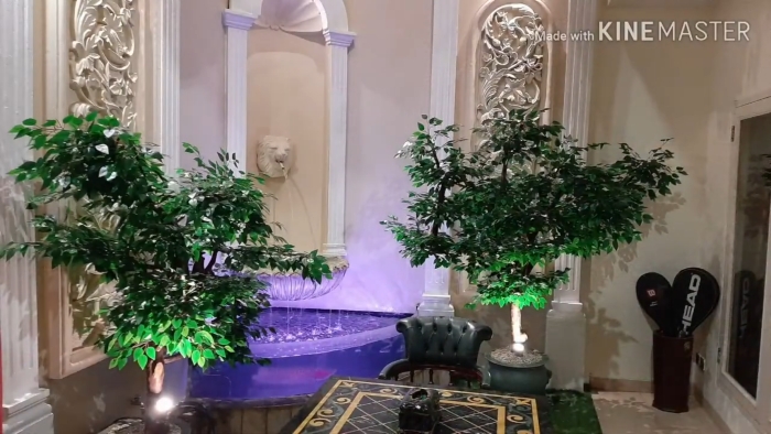 Dekorasi rumah yang terbuat dari batang pohon jambu (YouTube jay peje).