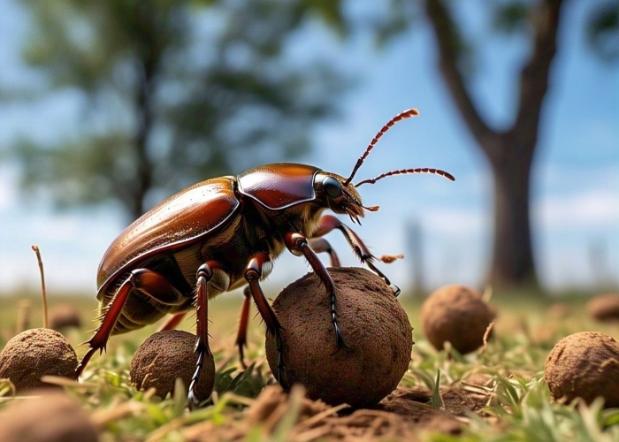 Kumbang kotoran menggulirkan bola kotoran bukan tanpa alasan.
