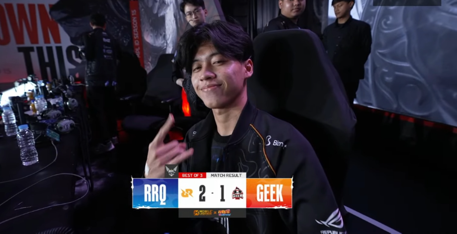 RRQ pertegas kekuatan meraka terhadap GEEK dengan epick comeback MPL ID S15 Week 7 (YouTube MPL Indonesia).