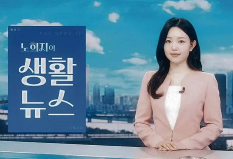 TERPILIH: Penyadang disabilitas gangguan pendengaran menjadi penyiar berita di stasiun televisi di Korea Selatan