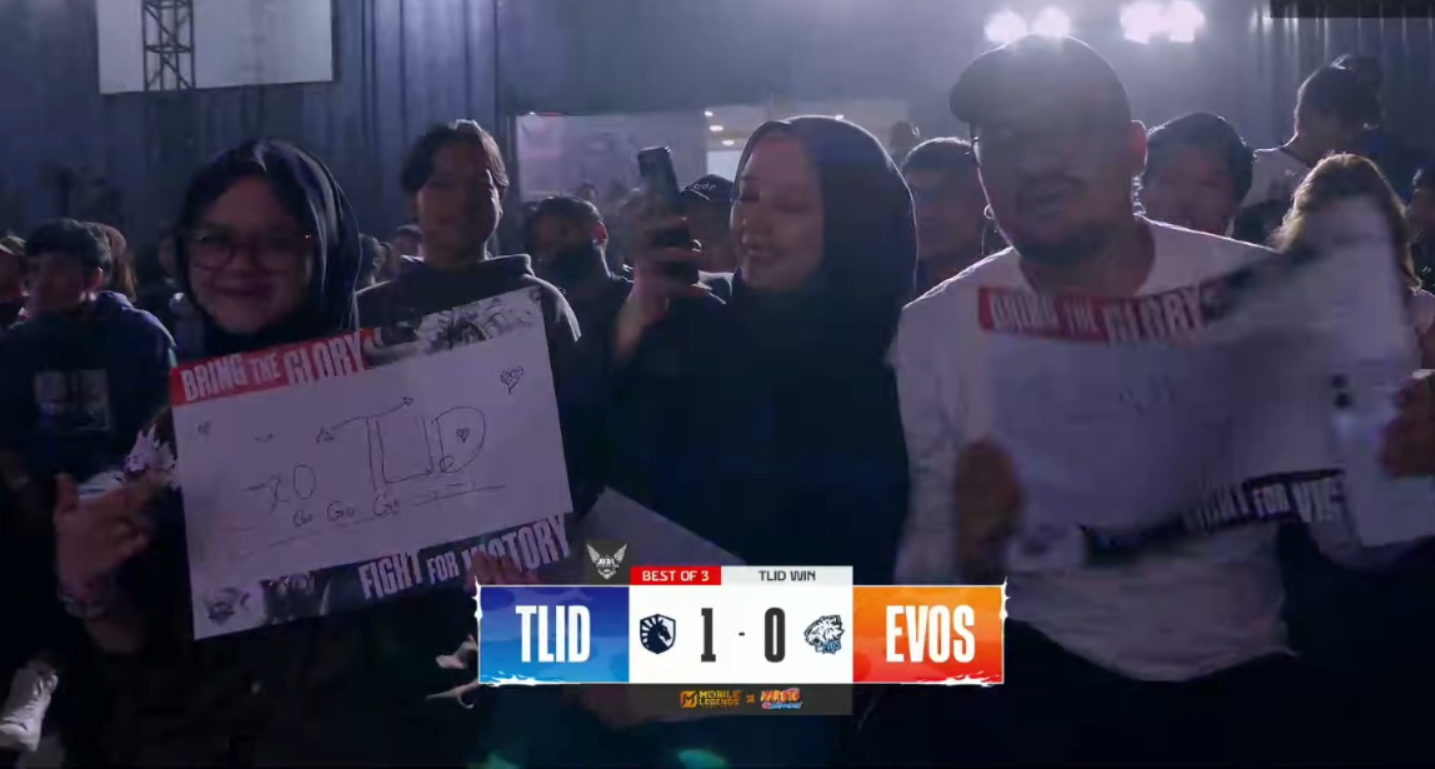 TLID tumbangkan EVOS digame pertama MPL ID S15 Week 7 (Youtube MPL Indonesia).