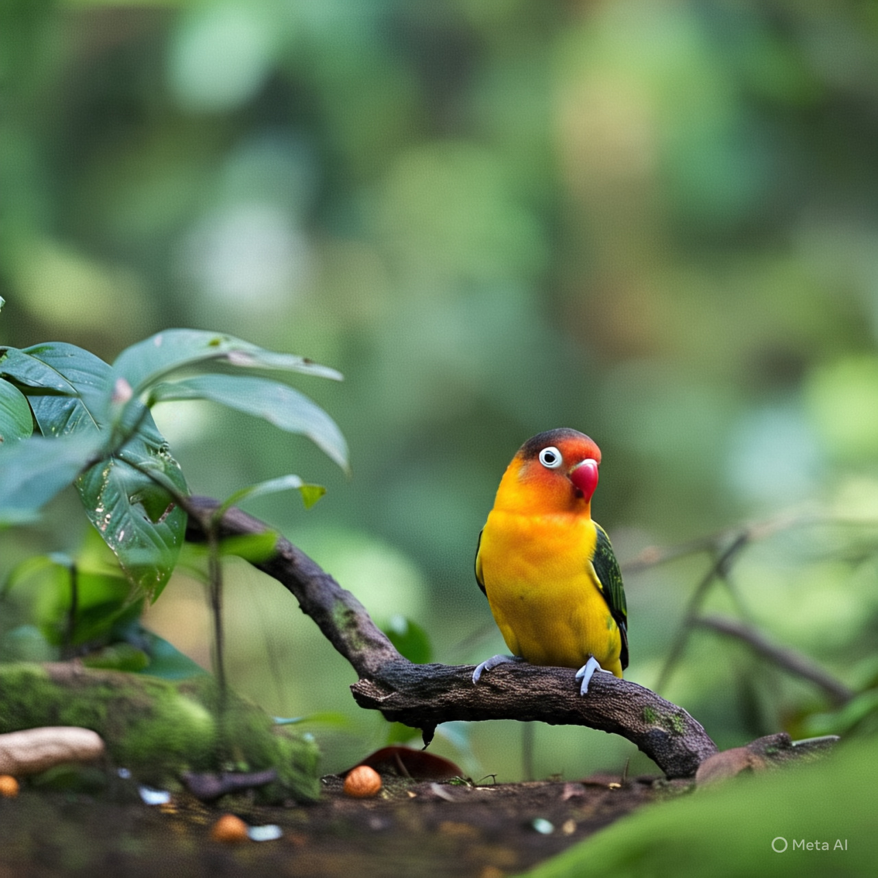 Burung Lovebird (Ilustrasi AI).
