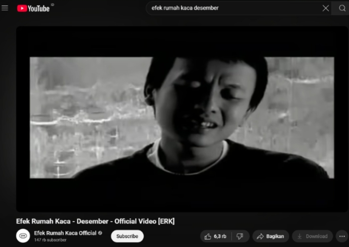 Efek Rumah Kaca - Desember (Youtube Efek Rumah Kaca Official).