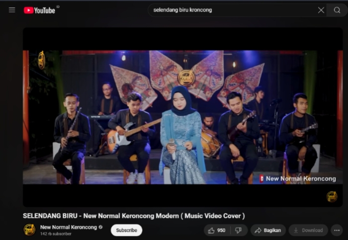 SELENDANG BIRU - New Normal Keroncong Modern (Youtube New Normal Keroncong Modern).