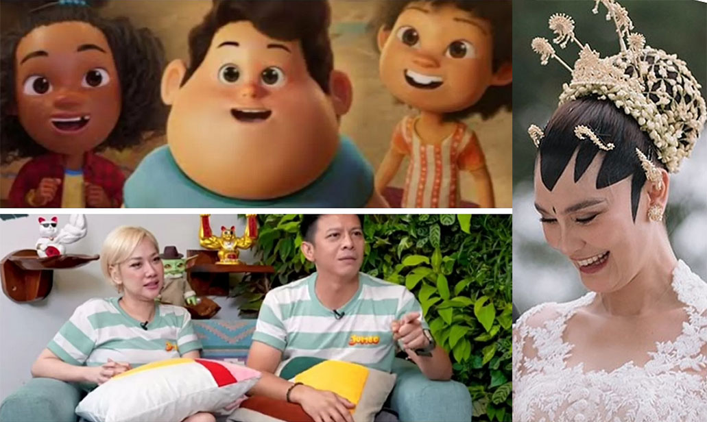 Ariel Noah dan BCL saat berbagi cerita menjadi pengisi suara film Jumbo. Insert: Luna Maya (Instagram@springboard.id, YouTube Curhat Bang Denny Sumargo dan tangkapan layar IG@lunamaya)