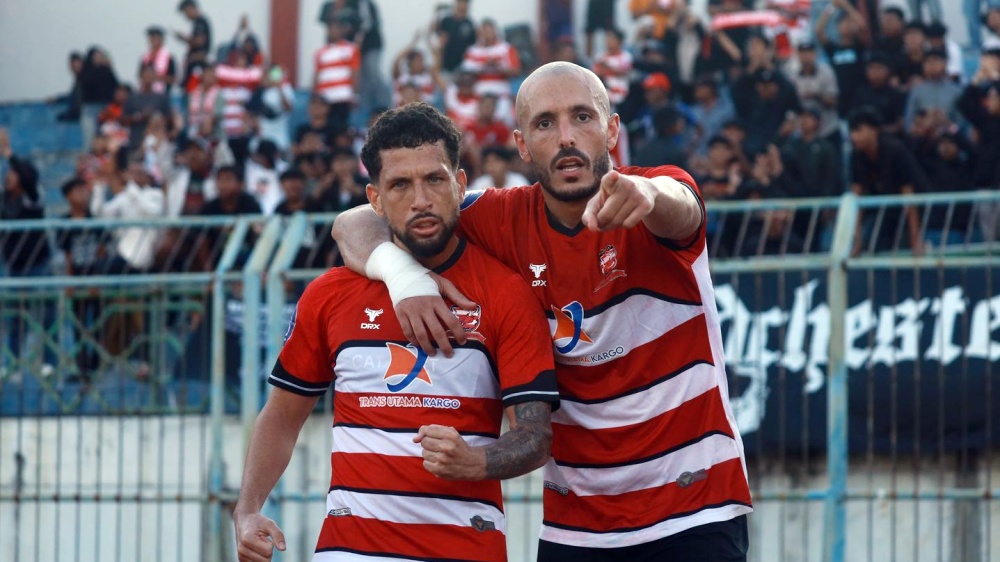MISI BERTAHAN: Madura United butuh poin tambahan untuk bisa bertahan di Liga 1 musim depan