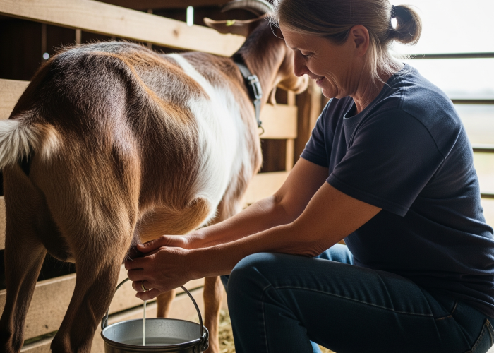 Peluang bisnis perah susu kambing.