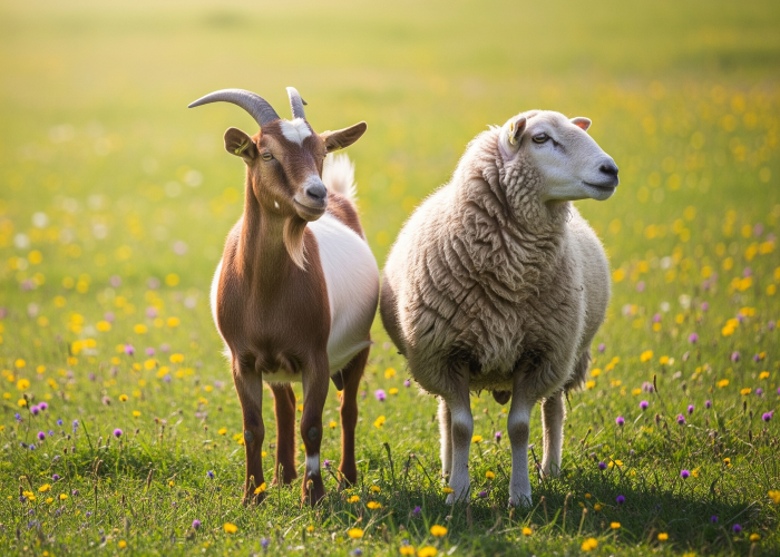 Perbedaan yang terlihat antara kambing dan domba.