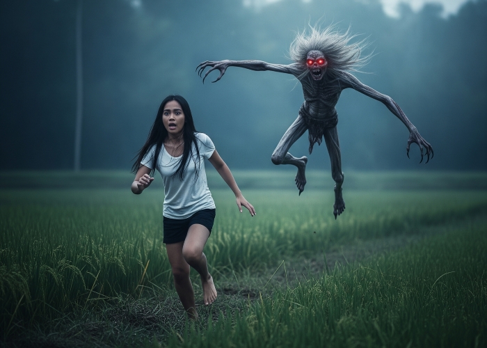 Kuyang, makhluk mitos Kalimantan, dipercaya berburu darah bayi demi keabadian.
