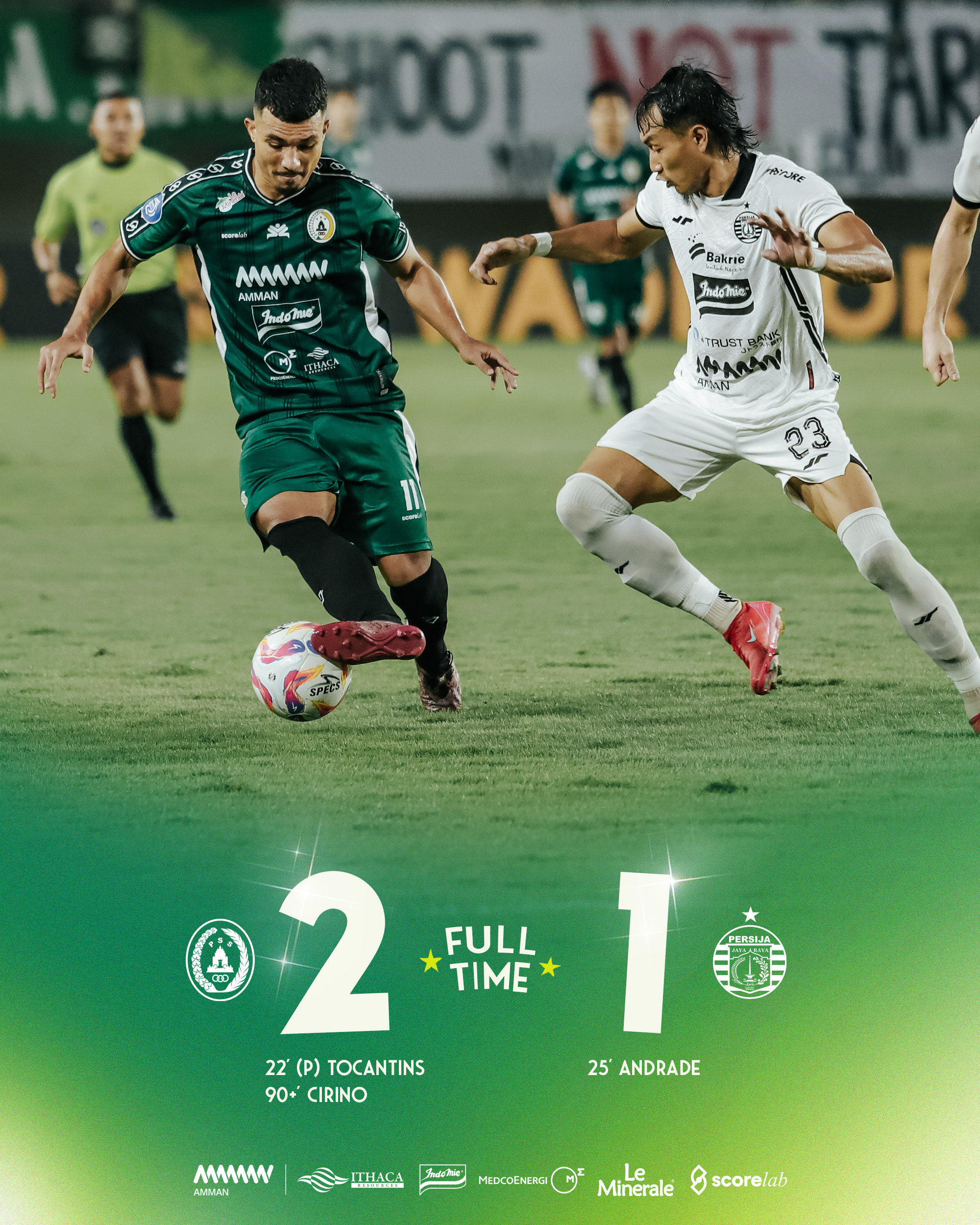 ANTUSIAS: Laga PSS Sleman vs Persija Jakarta memiliki rating penonton tertinggi di pekan 33 Liga 1