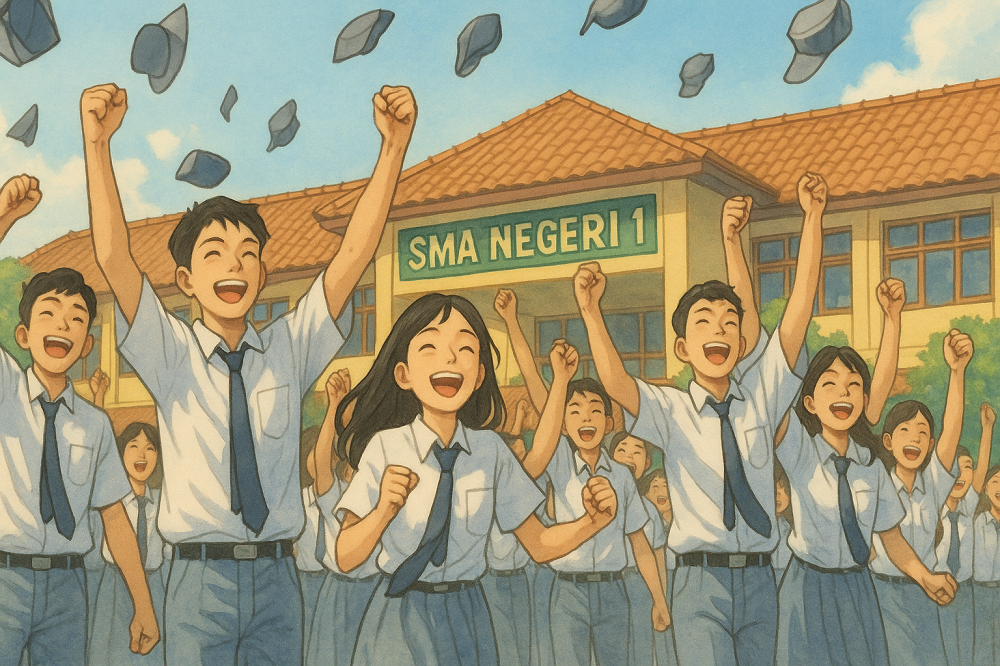 Ilustrasi: Daftar lengkap, nama, kampus tujuan dan fakultas siswa-siswi SMAN 1 Genteng yang lolos PTN Favorit jalur SNBT 2025.