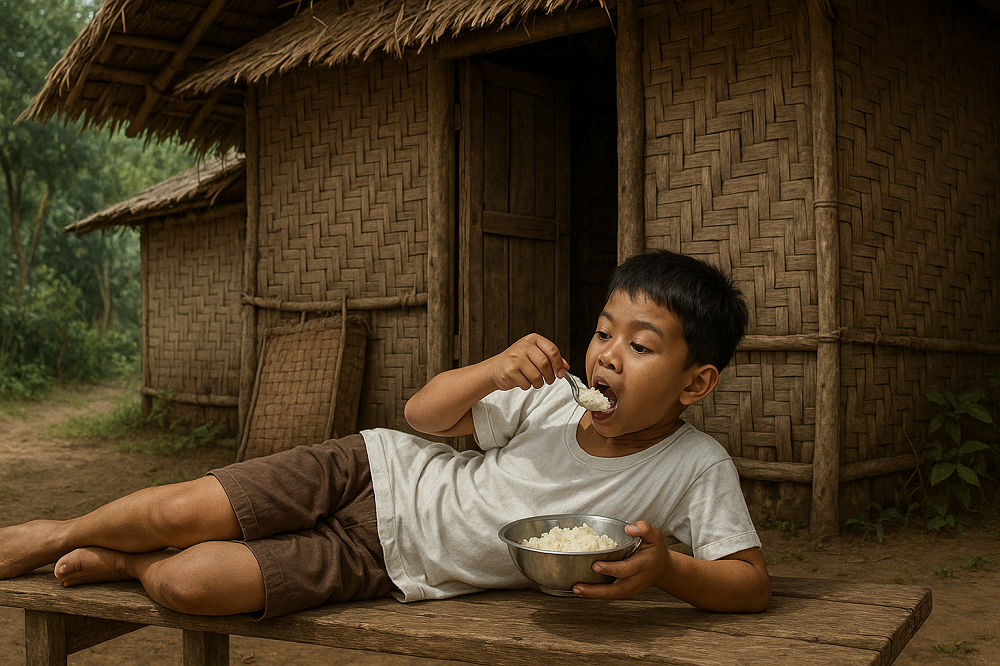 Nostalgia nasehat orang tua jaman dulu, jangan makan sambil tidur nanti jadi ular!