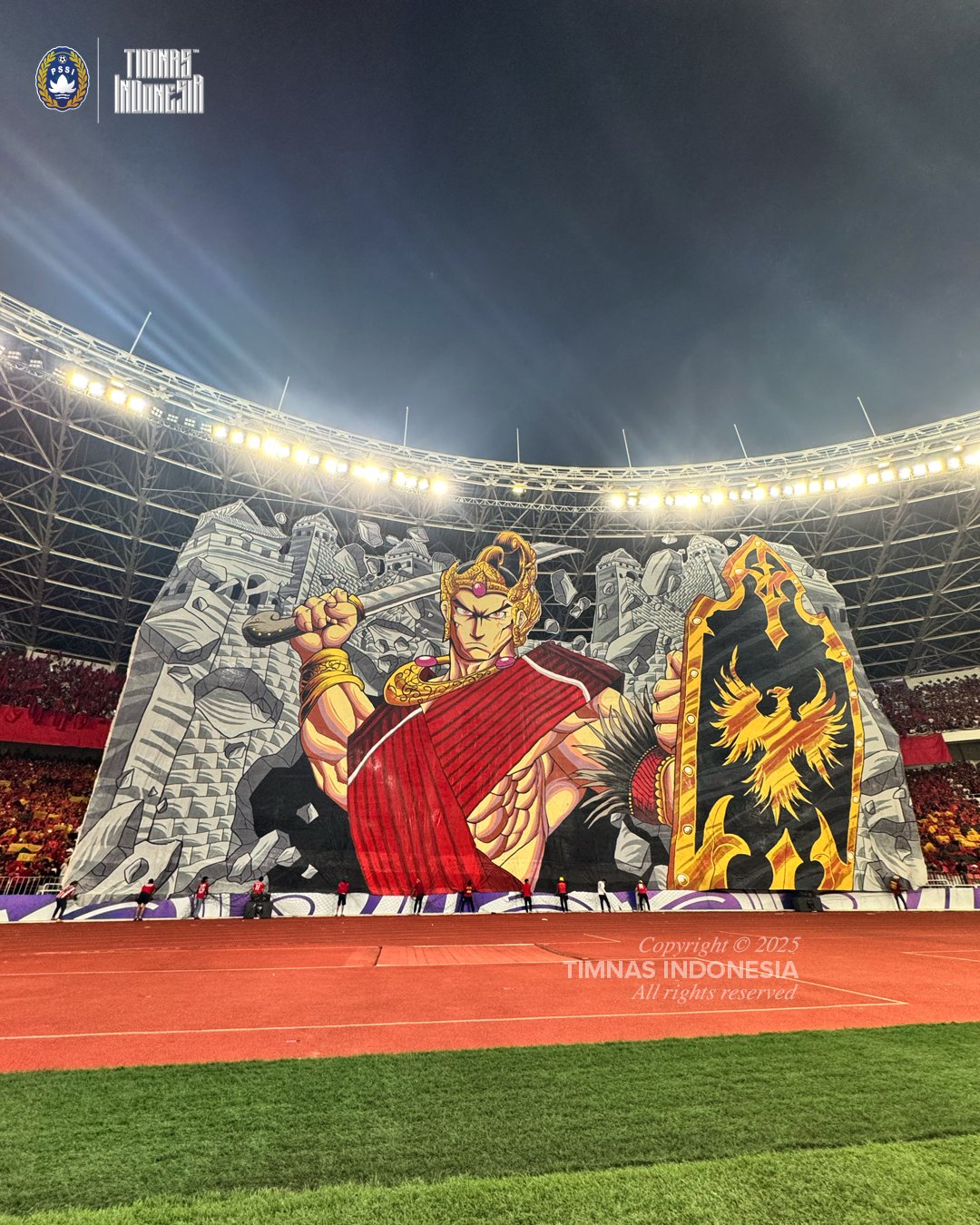 MEWARNAI: Dukungan Ultras Garuda dan La Grande Indonesia memberikan spirit lebih dalam laga Indonesia vs TIongkok