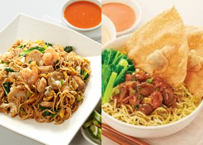 Beberapa varian menu Bakmi GM.