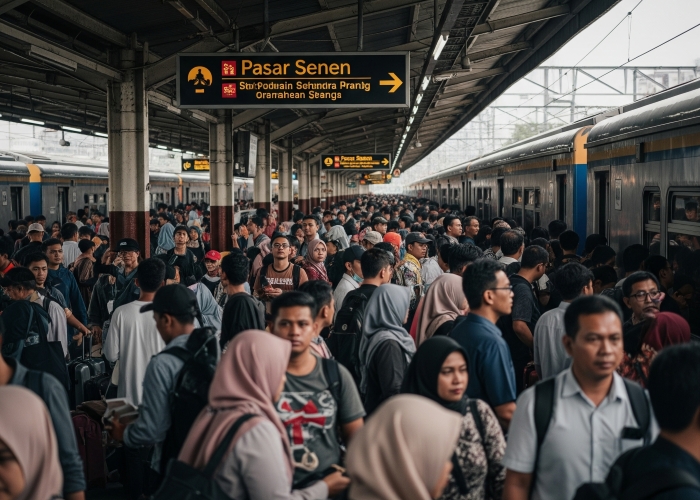 Puncak arus balik Idul Adha 1446 H, 43.817 penumpang tiba di Jakarta via kereta api.