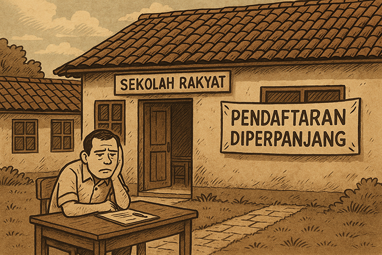 Ilustrasi pendaftaran Sekolah Rakyat diperpanjang karena kekurangan siswa.