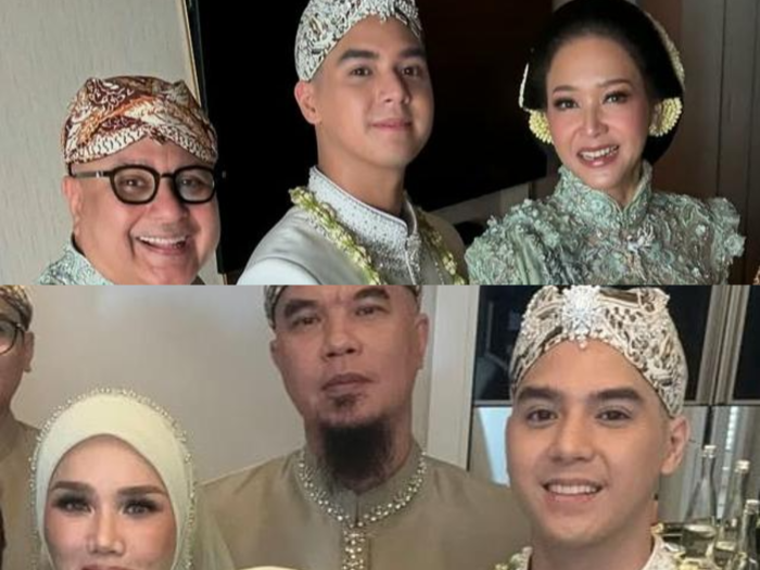 RESMI MENIKAH: Al Ghazali mempersunting Alyssa sebagai istrinya akad pada Senin (16/6), Maia Estianty dan Mulan Jameela kompak.