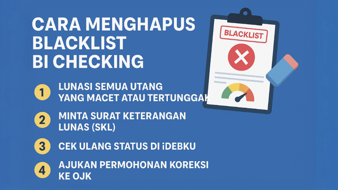 Cara hapus blacklist data hitam BI Checking di OJK.