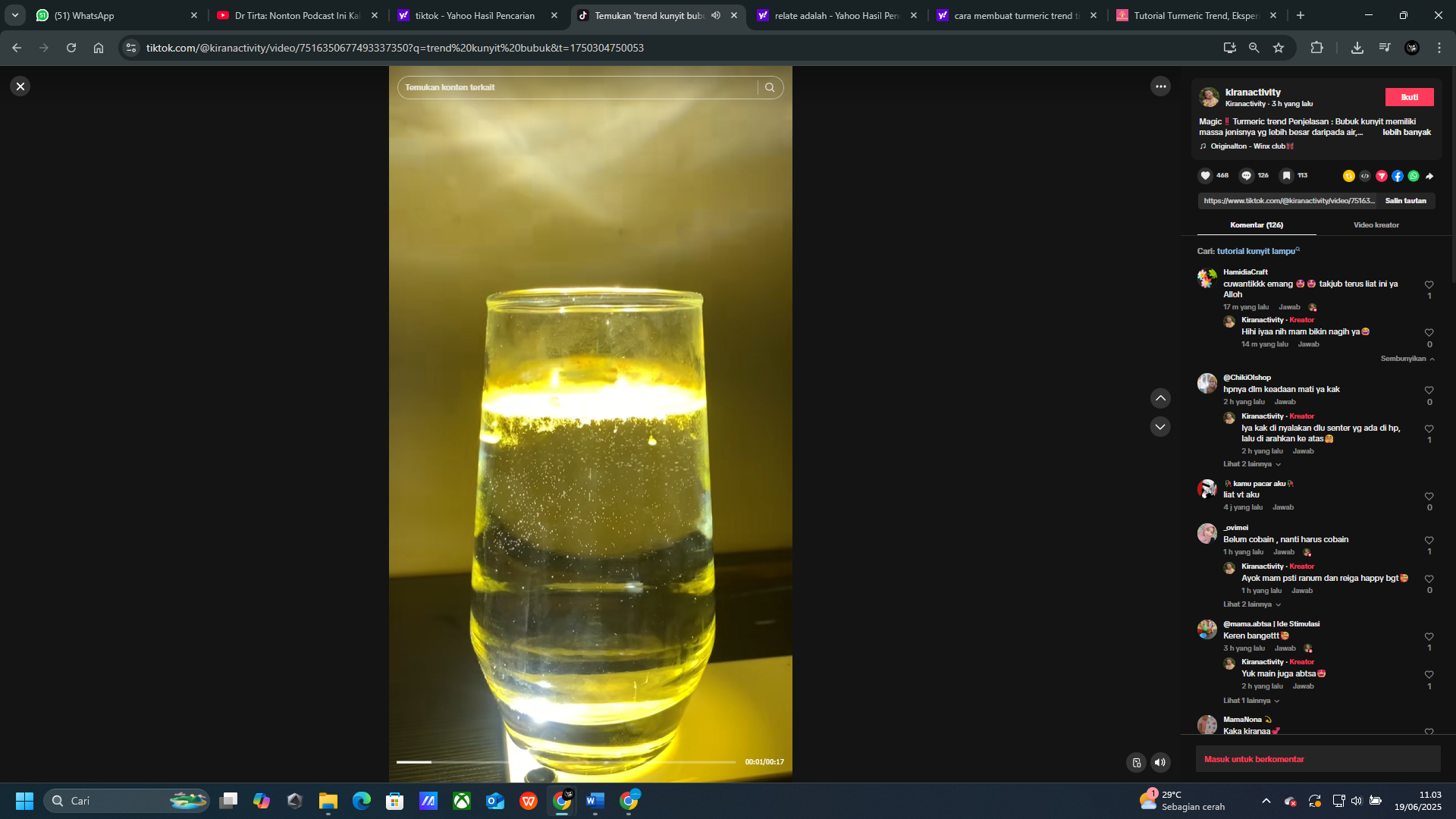 Turmeric Trend viral di TikTok.