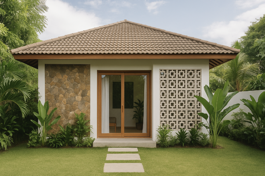 Model tropis, Rekomendasi desain rumah estetik, minimalis dan simple dengan budget di bawah Rp150 juta.