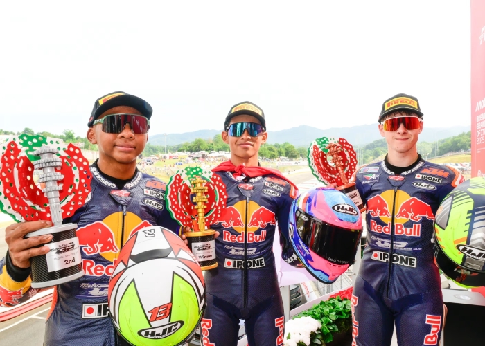 Veda Ega Pratama cetak sejarah sebagai pemenang pertama dari Indonesia di Red Bull MotoGP Rookies Cup usai duel epik di Mugello.