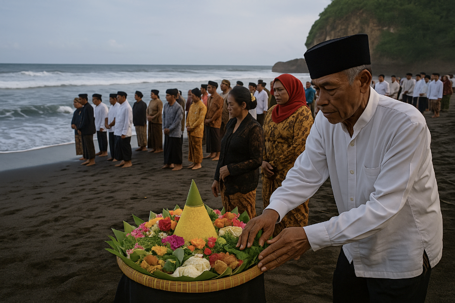 Pantai Selatan, menjadi destinasi spiritual paling ramai saat bulan Suro dalam kalender Jawa.