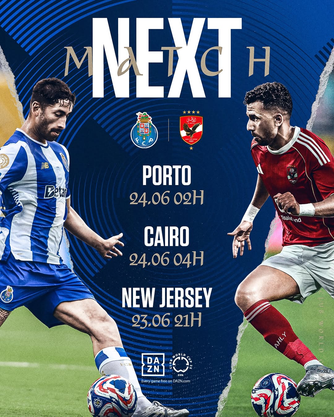 Pertandingan Porto vs Al Ahly.
