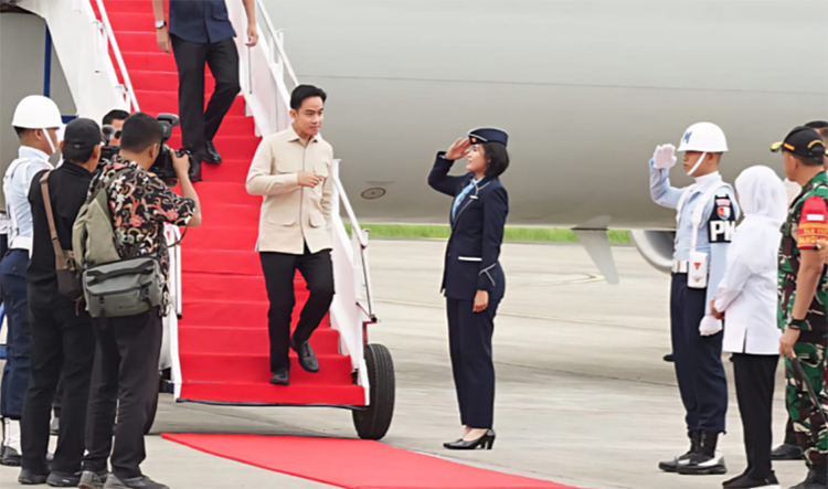 Wakil Presiden RI Gibran Rakabuming Raka tiba di Banyuwangi, Senin (23/6/2025).