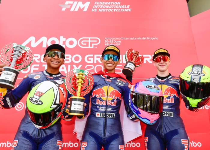 Veda Ega Pratama raih kemenangan bersejarah di Mugello meski alami cedera.