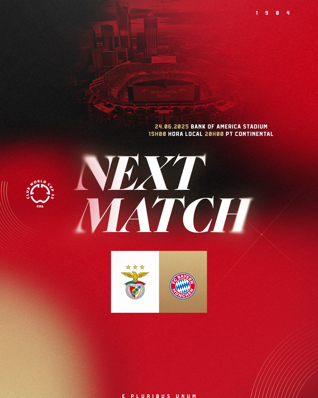 Next match Benfica melawan Bayern Munchen di FIFA Club World Cup 2025.
