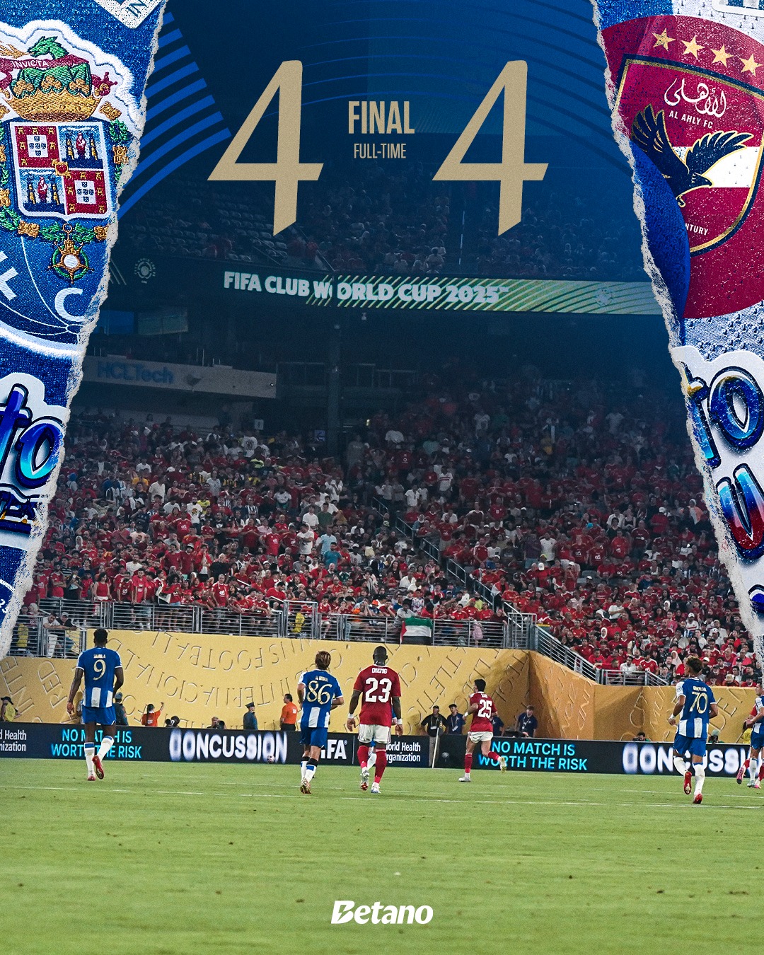 Hasil akhir FC Porto vs Al Ahly di pertandingan terakhir FIFA Club World Cup 2025.