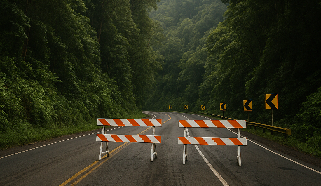 Jalur Gumitir direncanakan tutup total selama dua bulan karena ada perbaikan jalan.