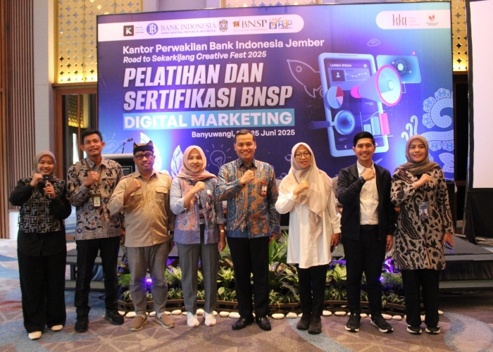 Kolaborasi BI Jember bersama Pemkab. Banyuwangi melalui UMKM di wilayah Sekarkijang dalam upaya meningkatkan pemasaran produk UMKM secara maksimal lewat digitalisasi marketing.