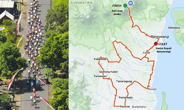 Rute Kejurnas Balap Sepeda hari terakhir, Senin 30 Juni 2025.