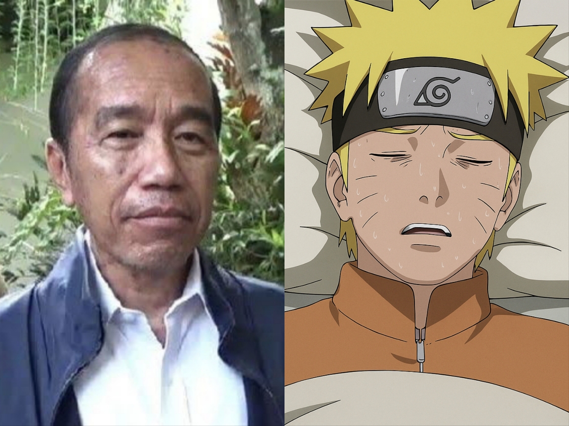 Fun fact: Naruto sakit, Jokowi juga sakit. Kebetulan yang terlalu mirip.