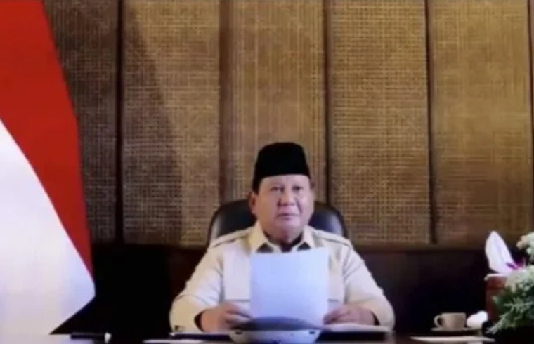 Presiden Prabowo secara daring melakukan Peresmian Pengoperasian dan Pembangunan Energi Terbarukan di 15 Provinsi, 26 Juni 2025.