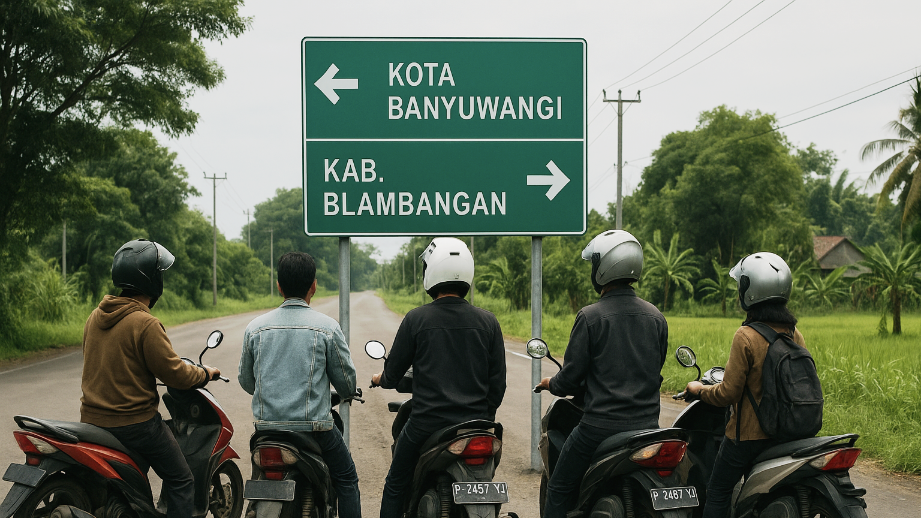 Banyuwangi dipecah menjadi dua, Kota Banyuwangi dan Kabupaten Blambangan.