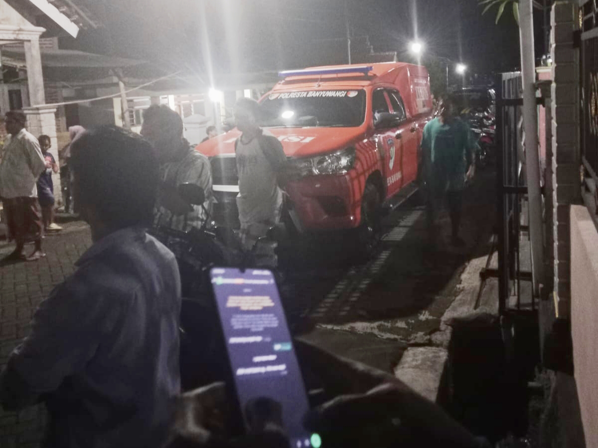 TKP insiden dugaan pembunuhan di Kabat, Banyuwangi.