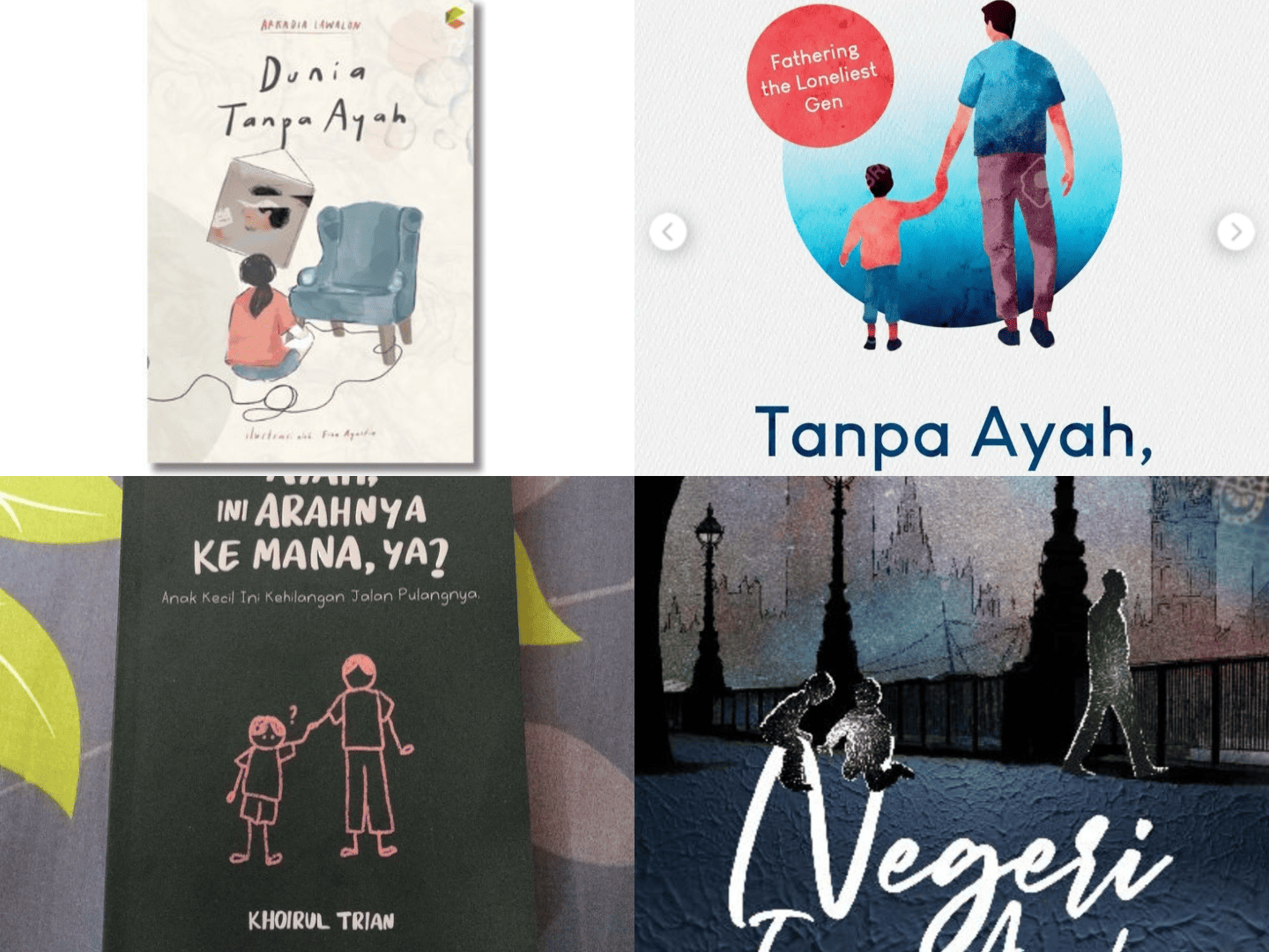 4 Rekomendasi buku bertema kehilangan peran ayah dalam kehidupan.