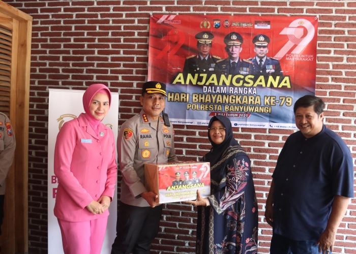 Polresta Banyuwangi gelar anjangsana Hari Bhayangkara ke-79, wujud kepedulian pada purnawirawan dan keluarga besar Polri.
