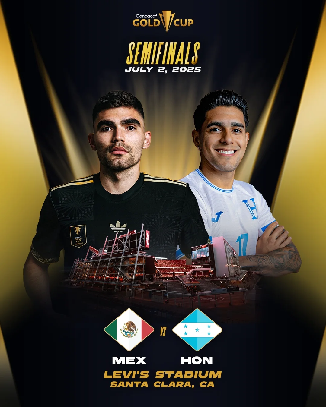 Laga semifinal Meksiko Vs Honduras di CONCACAF Gold Cup 2025