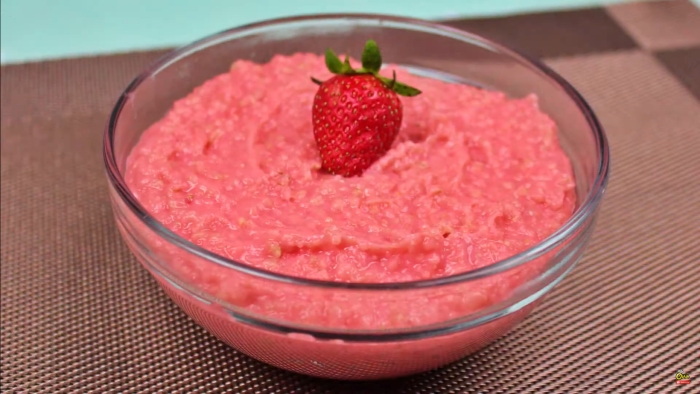 Resep bubur pink Marsha And The Bear.